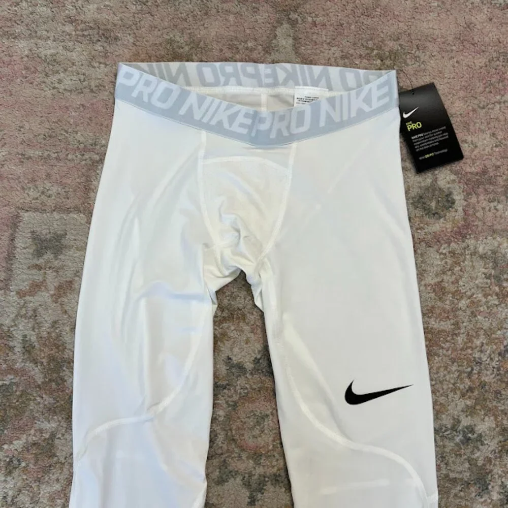 Nike Pro Dri-Fit Compression Leggings White Men's M NWT